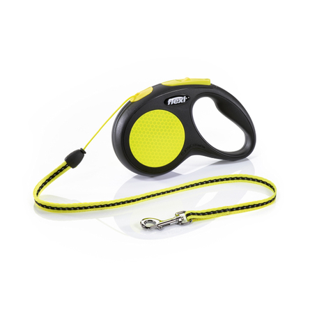 Flexi New Neon S Поводок-рулетка для собак, черный/неон, трос – интернет-магазин Ле’Муррр